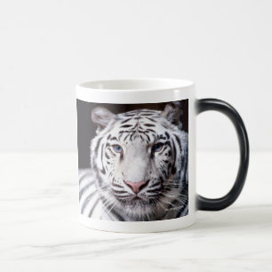 Caneca Mágica Fotografia branca do tigre de Bengal