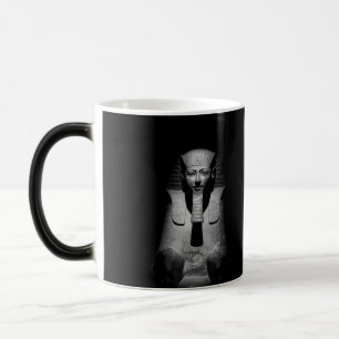 Caneca Mágica Fotografia do Faraó Rei Preto e Branco