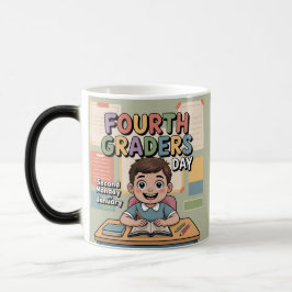 Caneca Mágica Fourth Graders Day January Holiday Mug