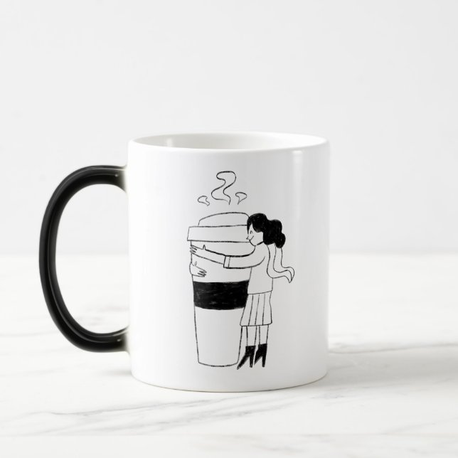 Caneca Mágica FUN BLACK & WHITE freehand drawing original (Esquerda)