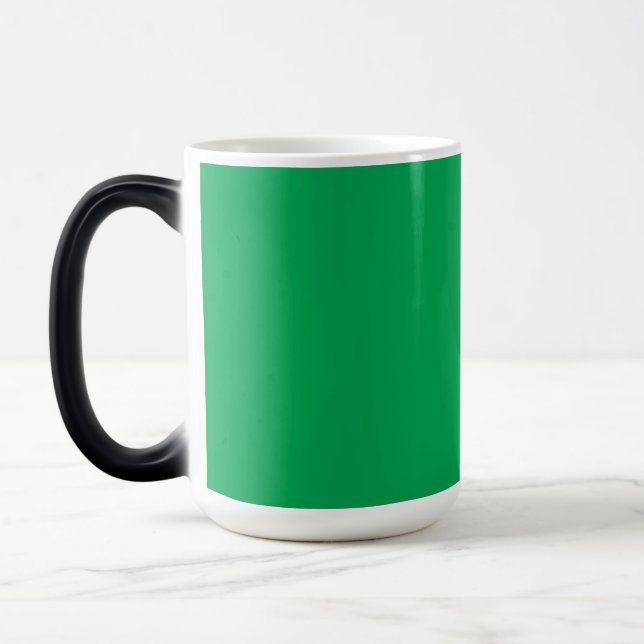 Caneca Mágica Fundo Verde surpreendente com Design de borda bran (Esquerda)