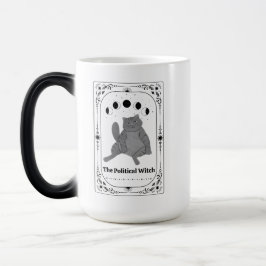 Caneca Mágica Funny Cat Feminist Political Witch Tarot AntiTrump
