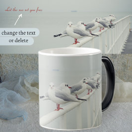 Caneca Mágica Gaivota branca num dia de inverno