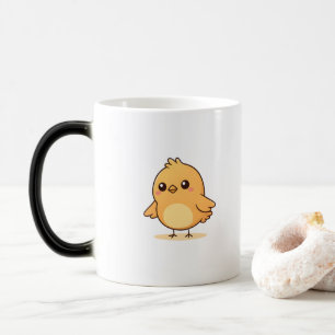Caneca Mágica Galinha Confusa Fofa Cartoon Minimalista
