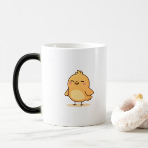 Caneca Mágica Galinha Fofa Relaxada Minimalista Cartoon