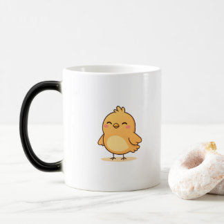 Caneca Mágica Galinha Fofa Relaxada Minimalista Cartoon