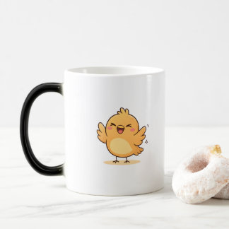 Caneca Mágica Galinha Orgulhosa Fofo Minimalista Cartoon