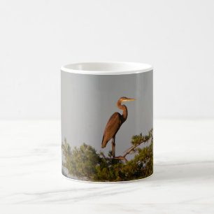 Caneca Mágica Garça-real de grande azul na parte superior da