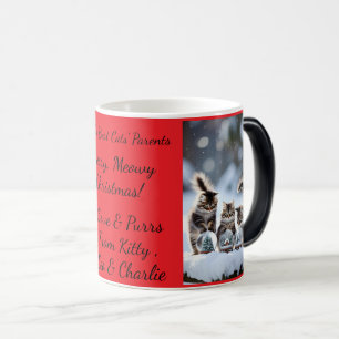 Caneca Mágica Garrafa de Neve de Gato, Nomes de Imagem Texto, Pe