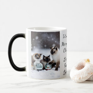 Caneca Mágica Garrafa de Neve de Gato, Nomes de Imagem Texto, Pe