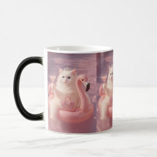 Caneca Mágica Gata Princesa de Luxo em Flutuador de Piscina Flam