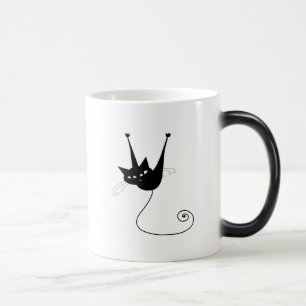 Caneca Mágica Gatinho irrisório preto 1