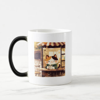 Caneca Mágica Gato Bonito a gostar de café no Café Cozy