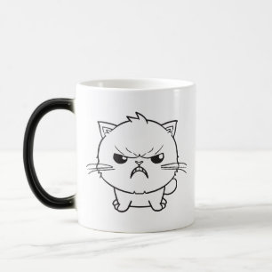Caneca Mágica Gato bravo bonito cantando.