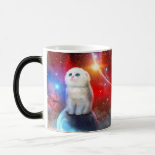 Caneca Mágica Gato chorando no espaço