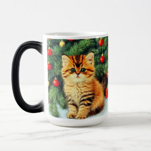 Caneca Mágica Gato de natais vintages