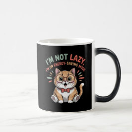 Caneca Mágica Gato em Modo de Economia de Energia