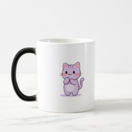 Caneca Mágica Gato Feliz Personagem de Desenho Animado Fofo