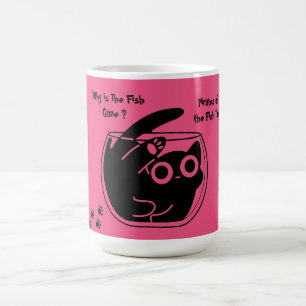 Caneca Mágica Gato Fofo,Gato Engraçado, Roteiro Engraçado, Cor M