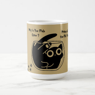 Caneca Mágica Gato Fofo,Gato Engraçado, Roteiro Engraçado, Cor M