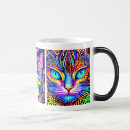Caneca Mágica Gato Místico | Arte psicodélica