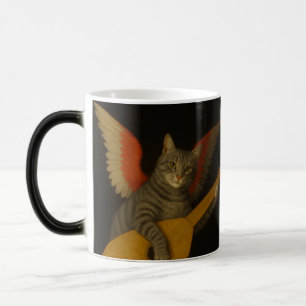Caneca Mágica Gato Músico Alado Tocando Alaúde Arte