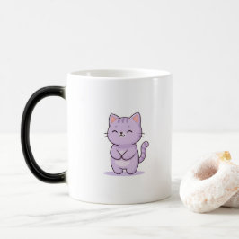 Caneca Mágica Gato Relaxado Personagem de Desenho Animado Fofo