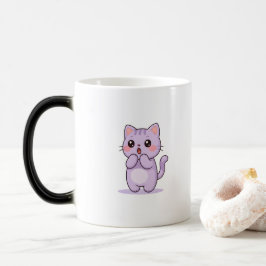 Caneca Mágica Gato Surpreso Personagem de Desenho Fofo