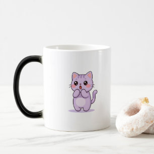 Caneca Mágica Gato Surpreso Personagem de Desenho Fofo