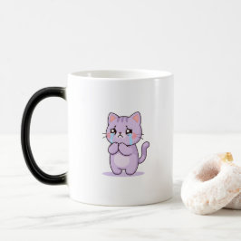 Caneca Mágica Gato Triste Personagem de Desenho Fofo