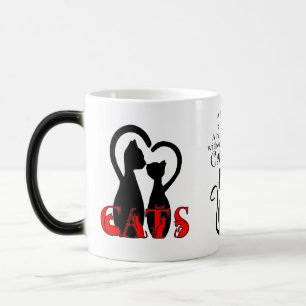 Caneca Mágica Gatos do casal em casa