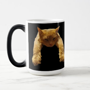 Caneca Mágica Ginger Lazy Cat, Magic Morphing Mug