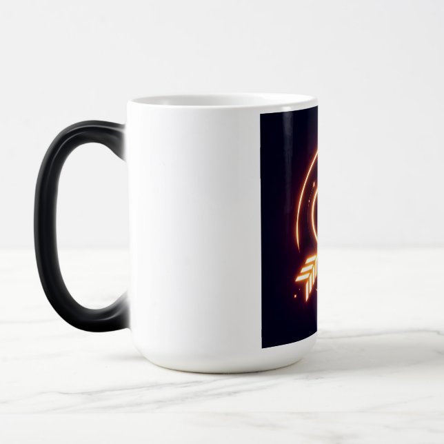 Caneca Mágica glowing image of a heart with cupid's arrow (Esquerda)
