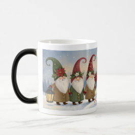 Caneca Mágica Gnomos de Férias Festivas
