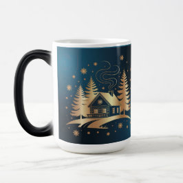 Caneca Mágica Golden Cabin Blue Morphing Mug