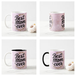 Caneca Mágica Golden Hearts Fonte da Moda Melhor Mãe de Todos os
