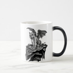 Caneca Mágica Golem pequeno - Gargoyle preto sabe desenhos