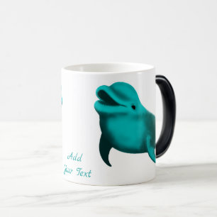 Caneca Mágica Golfinho Sortudo - Adicione seu texto