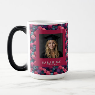 Caneca Mágica Graduado com Padrão de Hortênsia na Moda