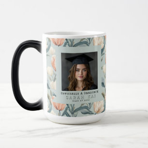 Caneca Mágica Graduado com PhD em Flor de Tulipa Única