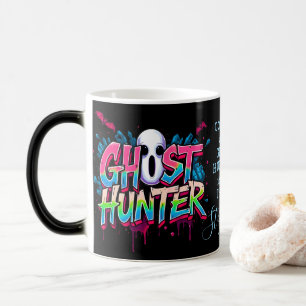 Caneca Mágica Grafite Paranormal do Fantasma Hunter Preto