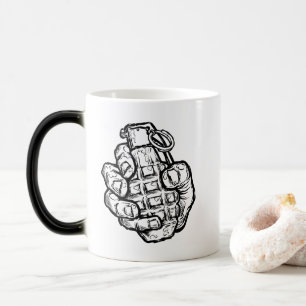 Caneca Mágica Granada Mão no Estilo História em quadrinhos