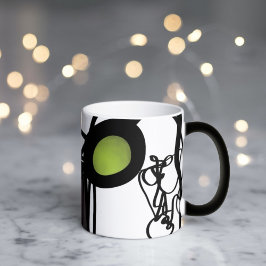 Caneca Mágica Greetings from Philydion: Abstract Black and White