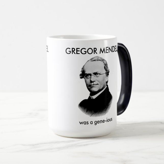 Caneca Mágica Gregor Mendel foi um Gene-ial (Frente Esquerda)