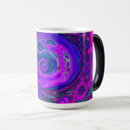 Caneca Mágica Groovy Abstrato Retro Magenta e rodovia