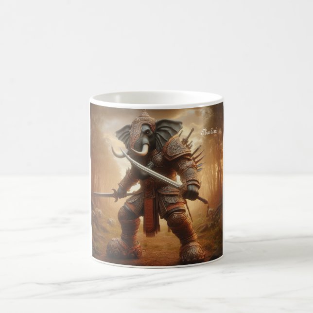 Caneca Mágica Guerreiro Elefante Tailandês da Floresta Sagrada (Centro)