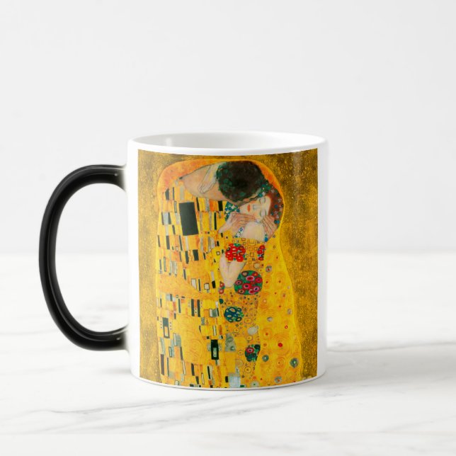 Caneca Mágica Gustav Klimt O Beijo (Esquerda)