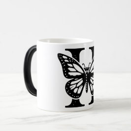 Caneca Mágica H Alphabet black butterfly