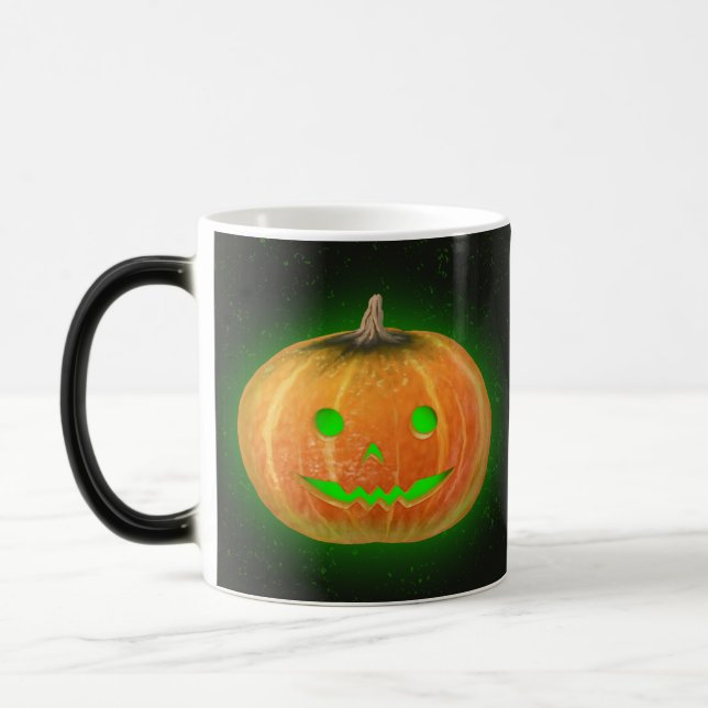 Caneca Mágica Halloween Spooktacular Pumpkin Sorri Luz Verde (Esquerda)