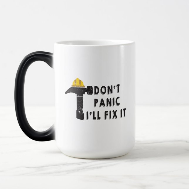 Caneca Mágica Hammer - Don't Panic I'll Fix It Mug (Esquerda)